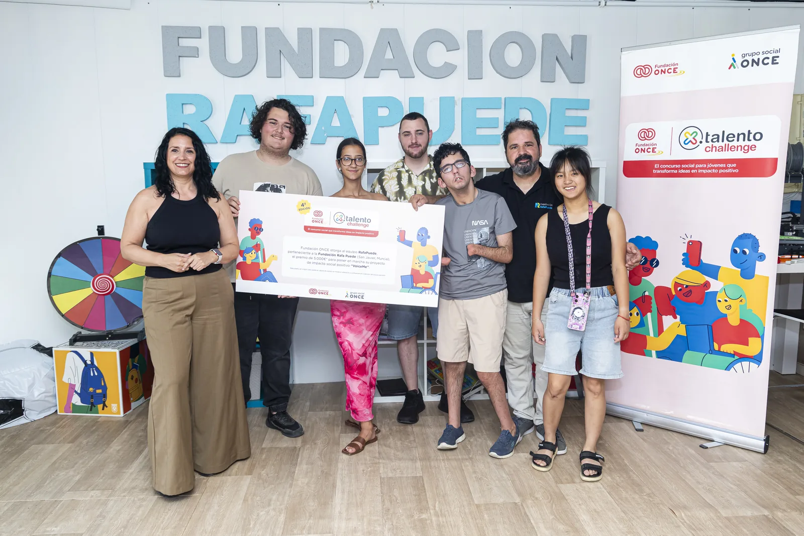 Entrega del premio X Talento Challenge de Fundación ONCE al proyecto VoiceMe de la Fundación RafaPuede